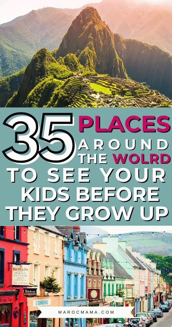Family exploring a scenic view at one of the 35 places to see with kids.